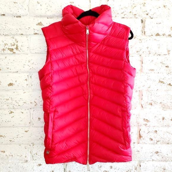 Ralph Lauren WOMENS Red Down Puffer Vest Lightweight CASUAL HIKING CAMPING SZ L - Picture 1 of 13